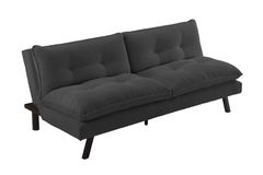 Modernes Schlafsofa COCOONING 190cm grau Cord 3-Sitzer Couch