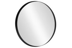 Runder Wandspiegel PORTRAIT 60cm schwarz mit Metallrahmen