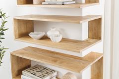 Massives 3er Set Wandregale SURREAL 65cm natur Außenecke Mangoholz
