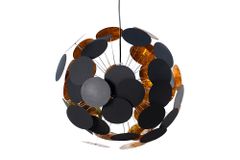 Moderne Design Hängeleuchte INFINITY HOME 70cm schwarz gold Pendelleuchte