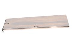 Massives Wandregal MAMMUT 115cm braun Sheesham stone finish Regalbrett Baumkante
