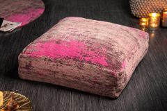Design Bodenkissen XL MODERN ART 70cm rot pink abstraktes Muster Sitzpouf