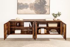 Massives Sideboard VULCANO 180cm hängend natur Mangoholz