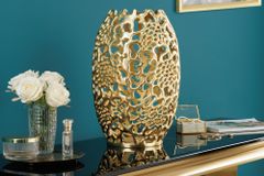 Filigrane Design Vase ABSTRACT LEAF gold 40cm Handarbeit