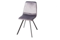 Retro Stuhl AMSTERDAM CHAIR dunkelgrau Samt Designklassiker