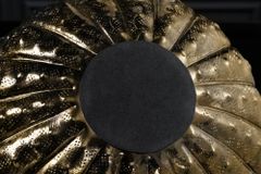 Design Deko Vase ABSTRACT 30cm gold Handarbeit Hammerschlag