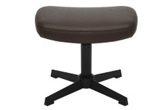 Design Hocker VOGUE 45cm brandy braun Kunstleder drehbar schwarze Metallbeine Fußhocker