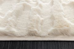 3D Hochflor Teppich DUNE 230x160cm beige Hoch-Tief-Effekt
