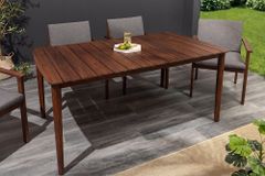 Wetterfester Gartentisch KOPENHAGEN 160cm braun Akazie honey finish Massivholz Outdoor
