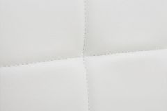 Höhenverstellbarer Barhocker MODENA weiß Kunstleder schwarz mit Lehne drehbar
