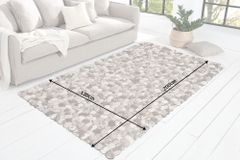 Handgewebter Schurwolle-Teppich ORGANIC LIVING 200x120cm grau Filz Steinoptik