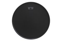 Runder Wandspiegel PORTRAIT 40cm schwarz mit Metallrahmen