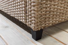 Outdoor Sitzgruppe MONACO 240cm natur Polyrattan Gartenmöbel-Set Ecklounge wetterfest
