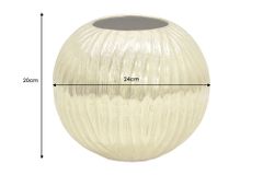 Handgefertigte Deko-Vase ELEGANCE 25cm gold antik Hammerschlag Design
