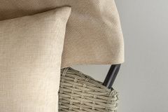 Outdoor Sonneninsel PLAYA LIVING 165cm natur Polyrattan inklusive Kissen Aluminium wetterfest