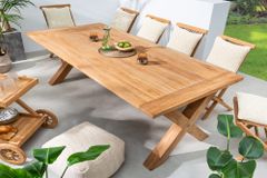 Wetterfester Gartentisch EMPIRE TEAK 220cm Teak Massivholz Outdoor Esstisch