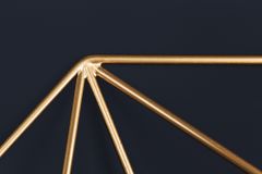 Handgearbeiteter Spiegel DIAMOND L 80cm gold aus Eisen im Retro Design