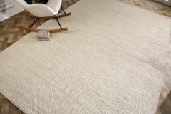 Design Teppich WOOL XXL 350x240cm hellbeige aus Wolle