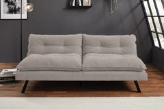 Modernes Schlafsofa COCOONING 190cm beige Chenillestoff 3-Sitzer Couch
