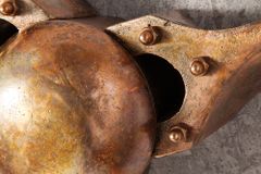 Authentische Wanddekoration SCREW III 97cm kupfer geflammt Flugzeug Propeller