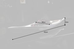 Handgearbeitete Deko Schale SILVER LEAF 40cm silber Aluminium