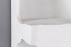 Abstraktes Regal ART AMBIENTE 180cm weiß Beton strukturiert Standregal