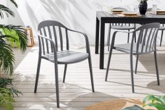 In- und Outdoor Gartenstuhl STUDIO ITALIA anthrazit stapelbar wetterfest