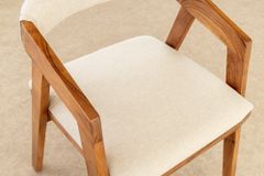 Design Stuhl MAMMUT beige natur massives Akazienholz honey finish