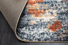 Design Teppich MODERN ART XXL 350x240cm grau kupfer Kurzflor Indoor-Teppich