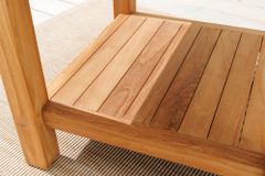Massiver Beistelltisch EMPIRE TEAK 50cm natur Teakholz