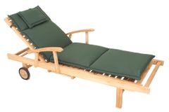 Outdoor Kissen ROG 58x196cm grün Polster-Auflage für Gartenliege