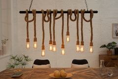 Maritime Hängeleuchte SEVEN SEAS II 120cm Seil Lampe mit 10 Leuchten