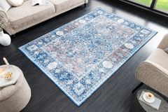 Vintage Teppich HERITAGE 230x160cm blau beige rot Flachgewebe Muster