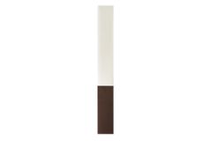Stilvolle Stehlampe PARIS CLASSIC 160cm weißer Stoffschirm dunkelbrauner Fuß