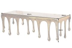 Handgefertigtes Wandregal LIQUID LINE 60cm gold antik Metall Tropfen-Design