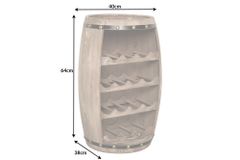Authentisches Weinregal BODEGA 65cm natur Pinie Weinfass Shabby Chic