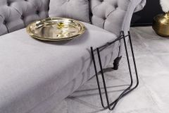 Runder Beistelltisch CASABLANCA 50cm messing gold schwarz Tablett abnehmbar klappbar