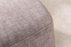 Moderner Hocker LOFT 75cm taupe Vogue Velours Samt Nosagfederung Taschenfederkern