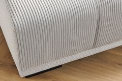 Moderner Hocker ELEGANCIA 110cm champagner beige Cord Fußhocker Sitzhocker
