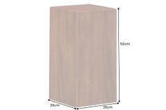Massivholz Dekosäule COLUMNA 50cm braun Akazie Beistelltisch