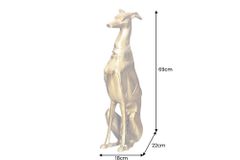 Elegante Windhund Skulptur GREYHOUND 70cm Aluminium Design Figur