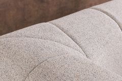 Modernes Ecksofa ZERO GRAVITY 240cm graphit beige Strukturstoff 3-Sitzer Couch