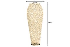 Filigrane Design Vase ABSTRACT LEAF gold 65cm Handarbeit