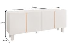 Sideboard COSMO 180cm kaschmir beige Eiche Soft Close Stauraum