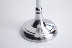 Kerzenständer MODERN BAROCK 120cm silber 5-armig Lüster Aluminium poliert Kerzenhalter