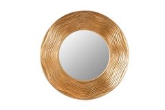 Eleganter Wandspiegel CIRCLE 100cm gold rund mit verziertem Rahmen