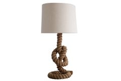 Maritime Stehlampe SEVEN SEAS 80cm Seil-Tischleuchte Leinenschirm