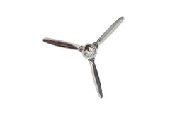 Authentische Wanddekoration SCREW III 60cm silber Flugzeug Propeller