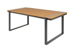Moderner Gartentisch TAMPA LOUNGE 180cm grau natur Aluminium Outdoor Esstisch wetterfest
