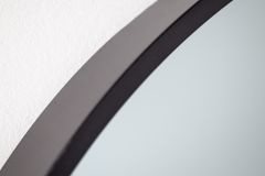 Moderner Wandspiegel NOEMI 90cm schwarz asymmetrisches Design